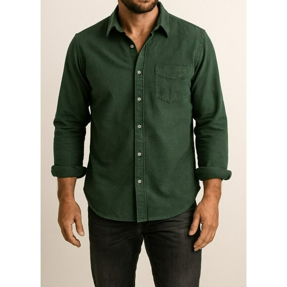 UNTUCKit Casual Button Up Men Large Green Preppy Solid Casual Rugged Masculine - Picture 1 of 10